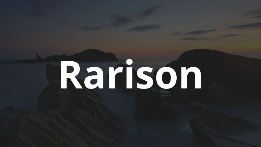 Significado do nome Rarison