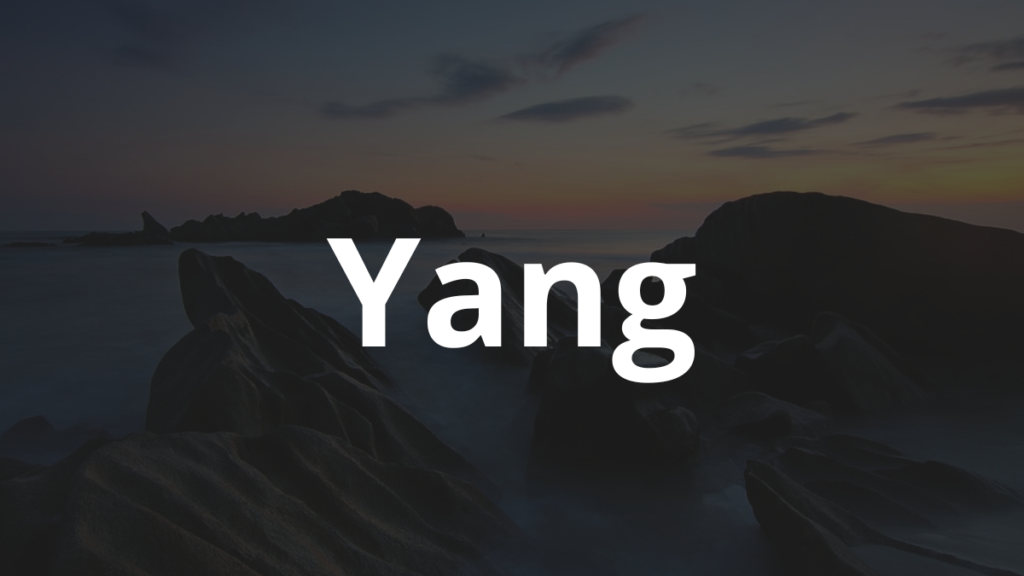 Significado do nome Yang