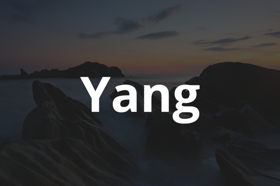 Significado do nome Yang