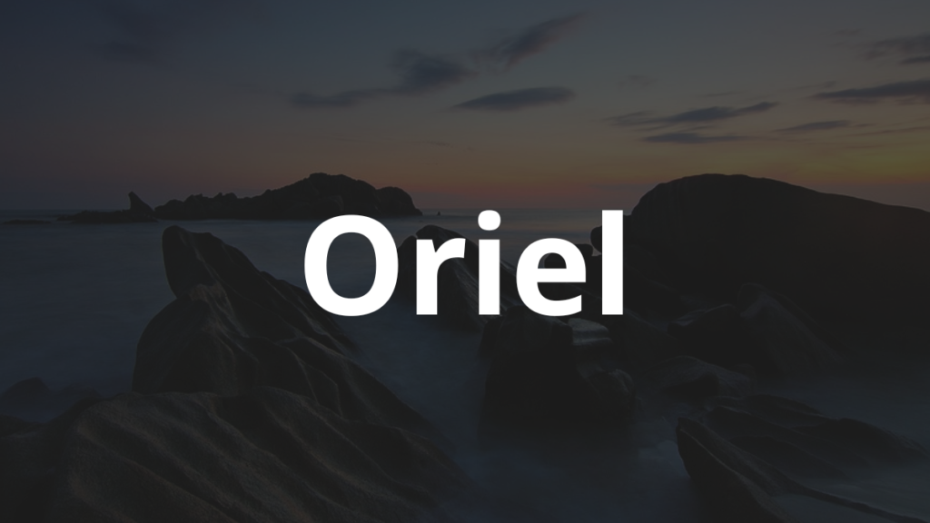 Significado do nome Oriel