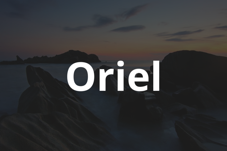 Significado do nome Oriel