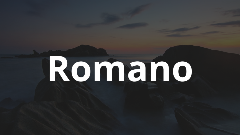 Significado do nome Romano: História e origem! 1 Significado do nome Romano