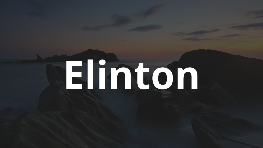 Significado do nome Elinton