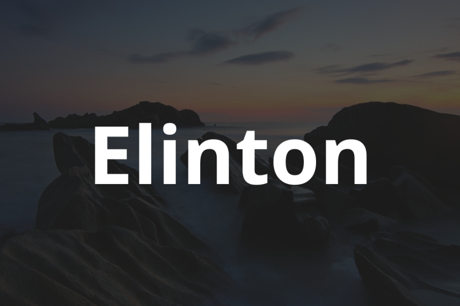 Significado do nome Elinton