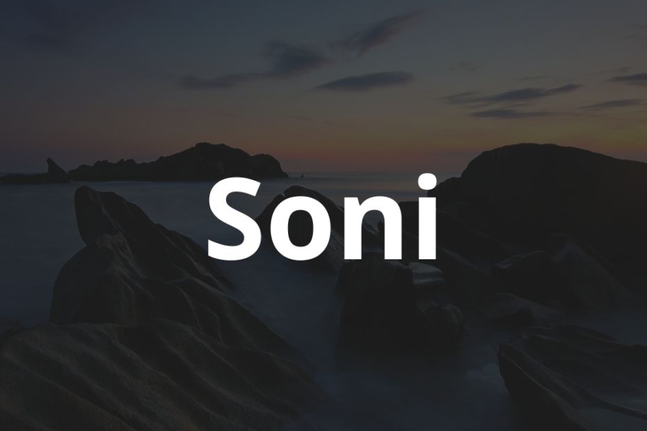 Significado do nome Soni