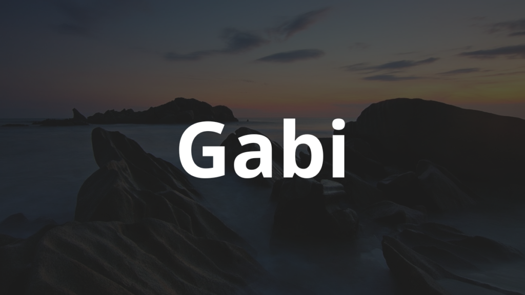 Significado do nome Gabi: História e origem! 1 Significado do nome Gabi