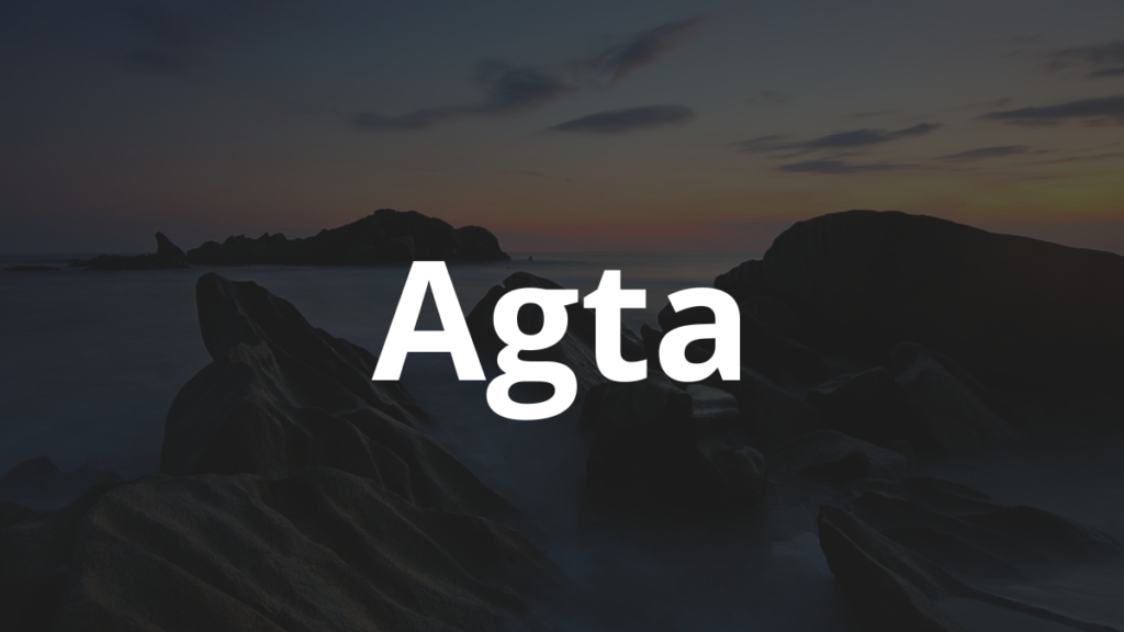 Significado do nome Agta