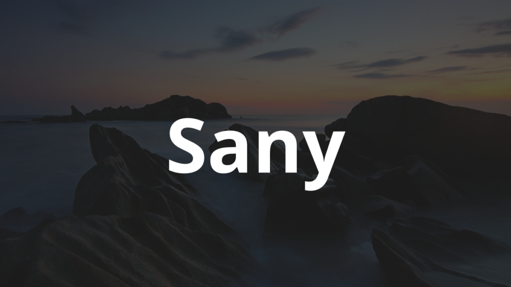 Significado do nome Sany