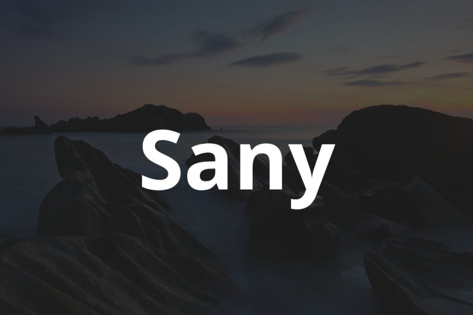 Significado do nome Sany