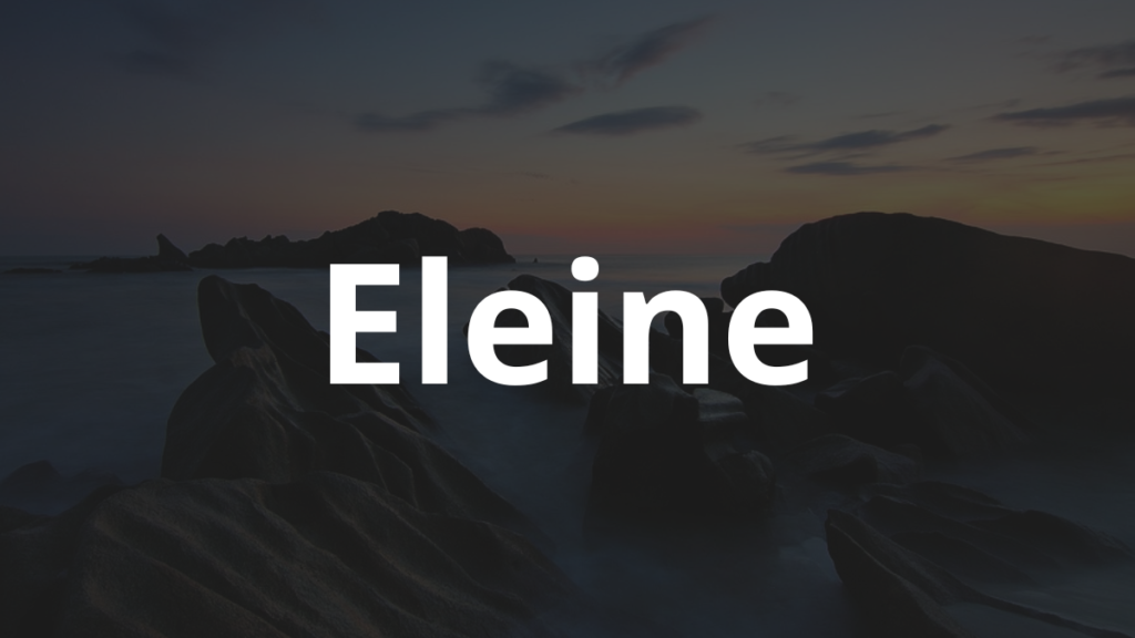 Significado do nome Eleine