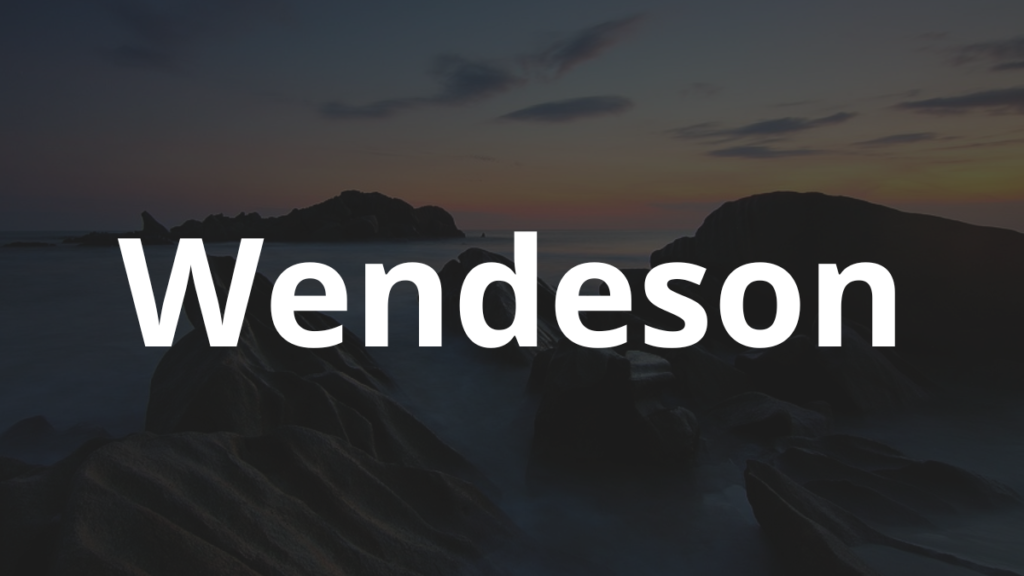Significado do nome Wendeson