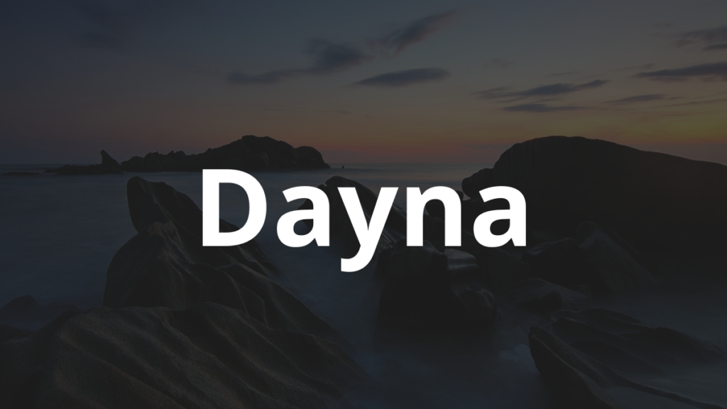 Significado do nome Dayna