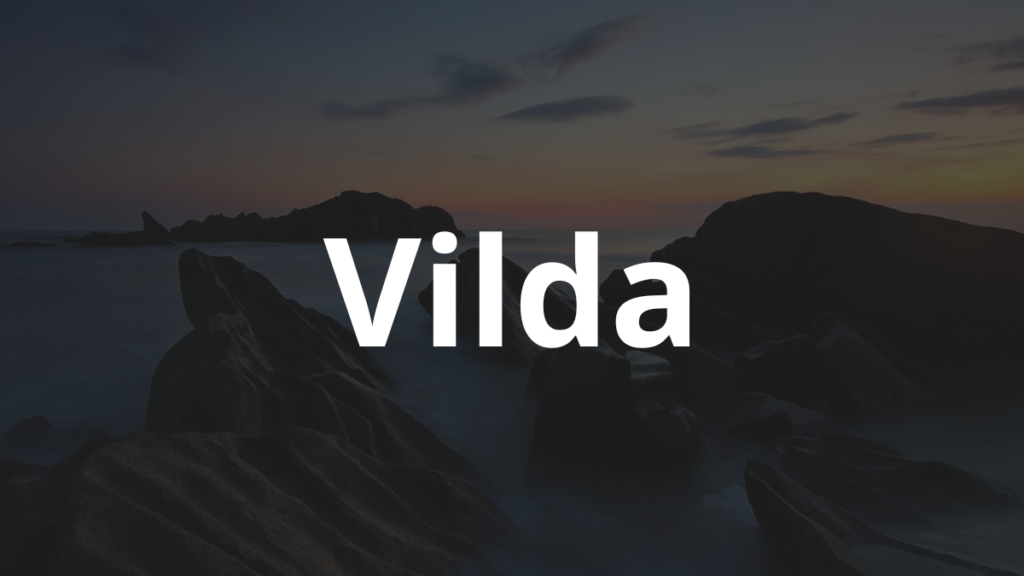 Significado do nome Vilda