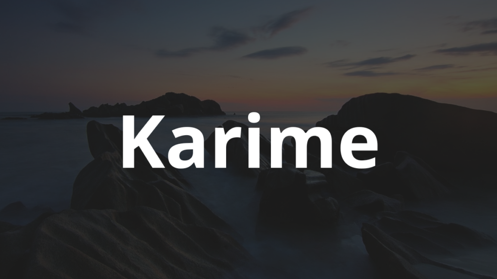 Significado do nome Karime