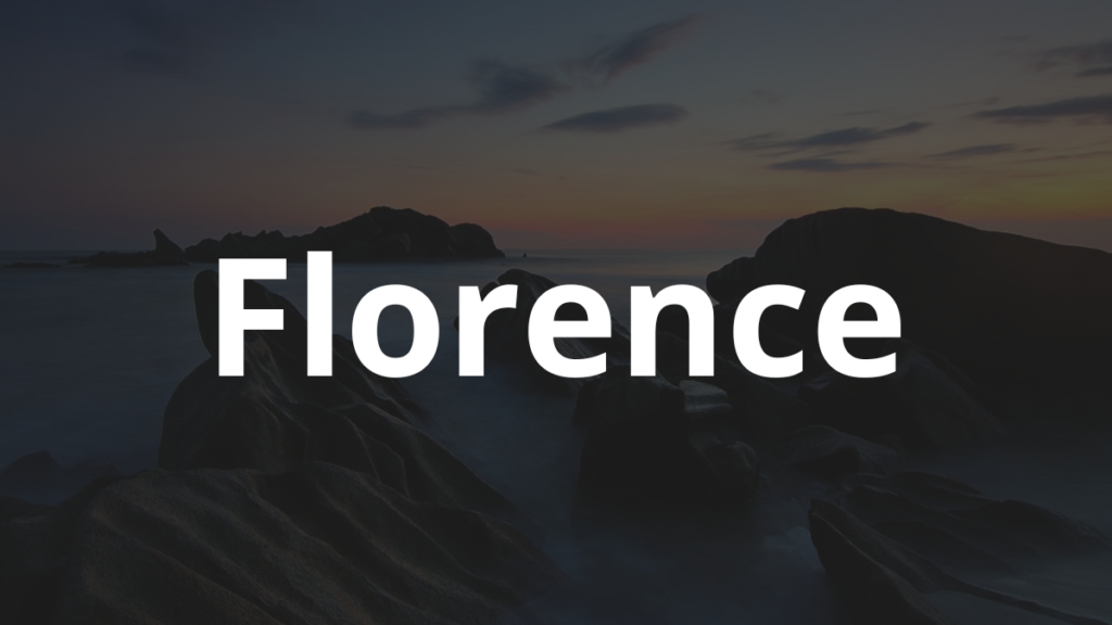 Significado do nome Florence