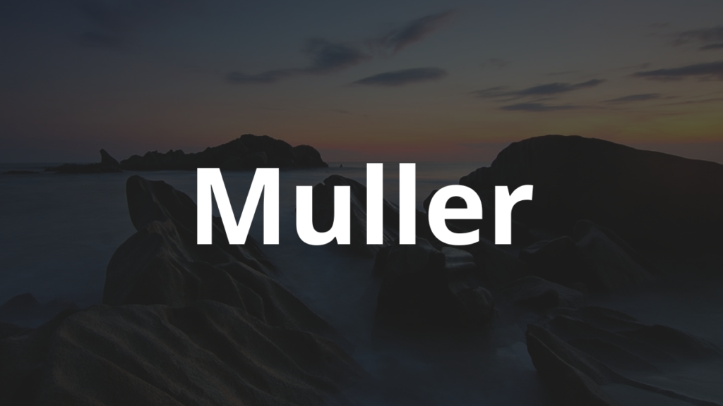 Significado do nome Muller