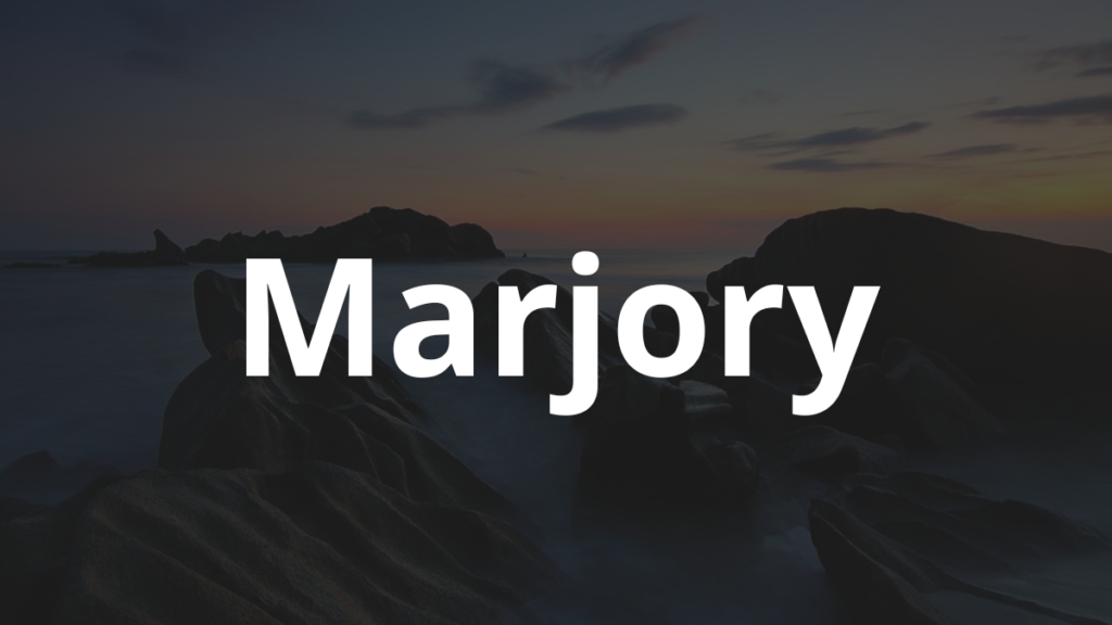 Significado do nome Marjory