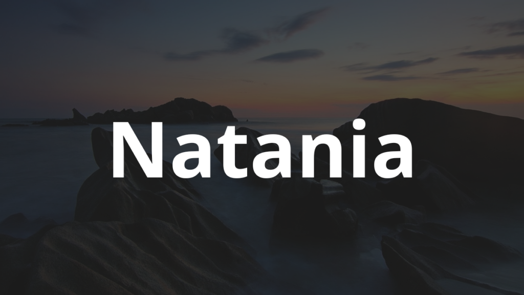 Significado do nome Natania