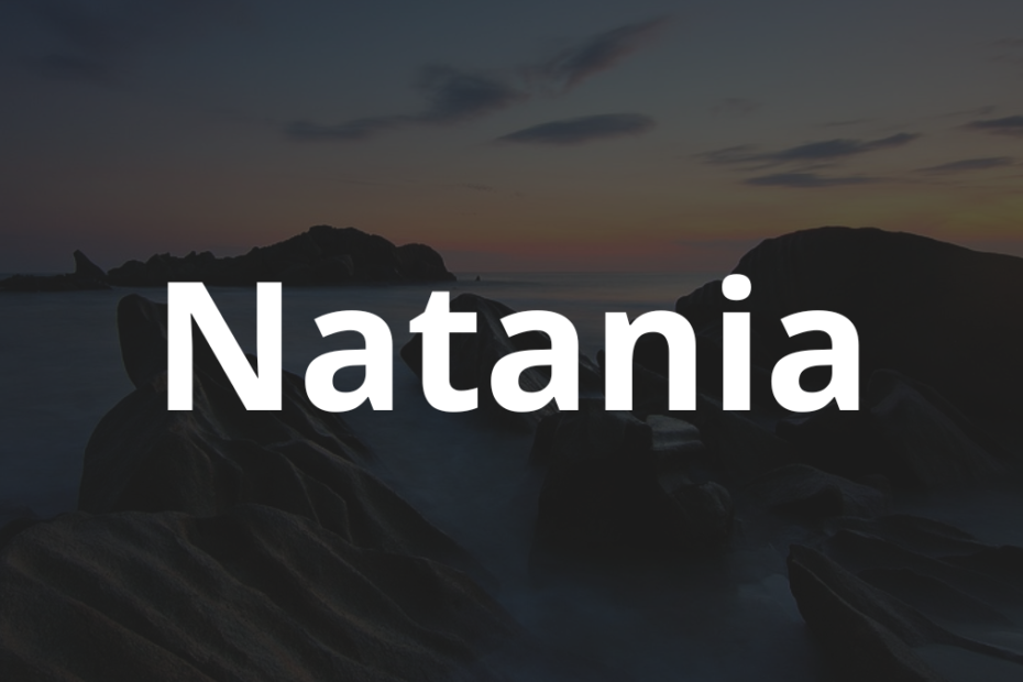 Significado do nome Natania