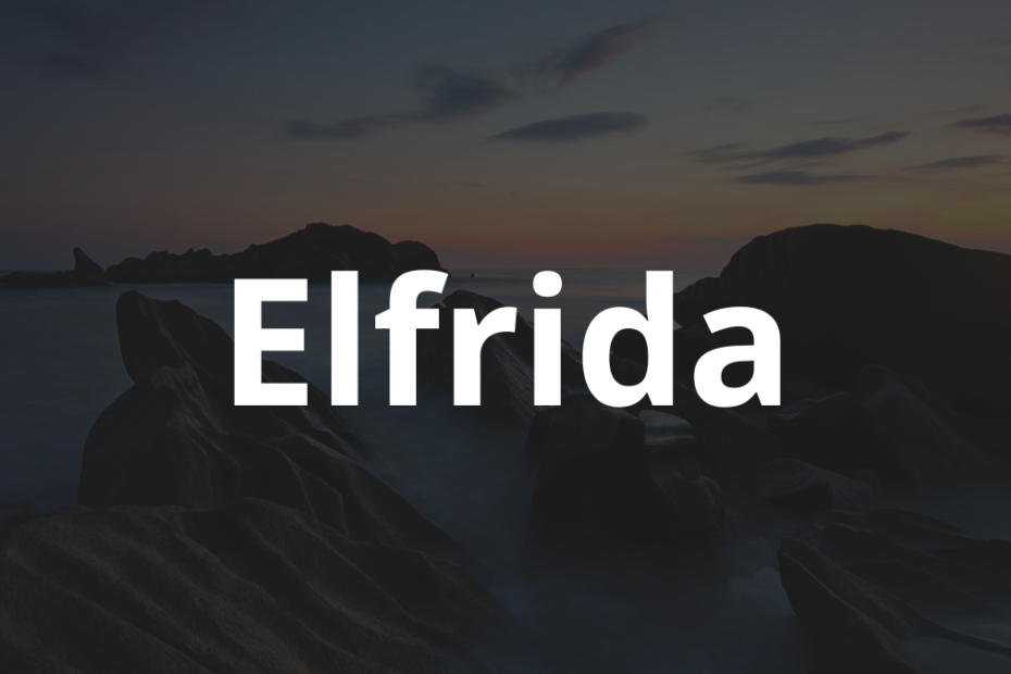 Significado do nome Elfrida