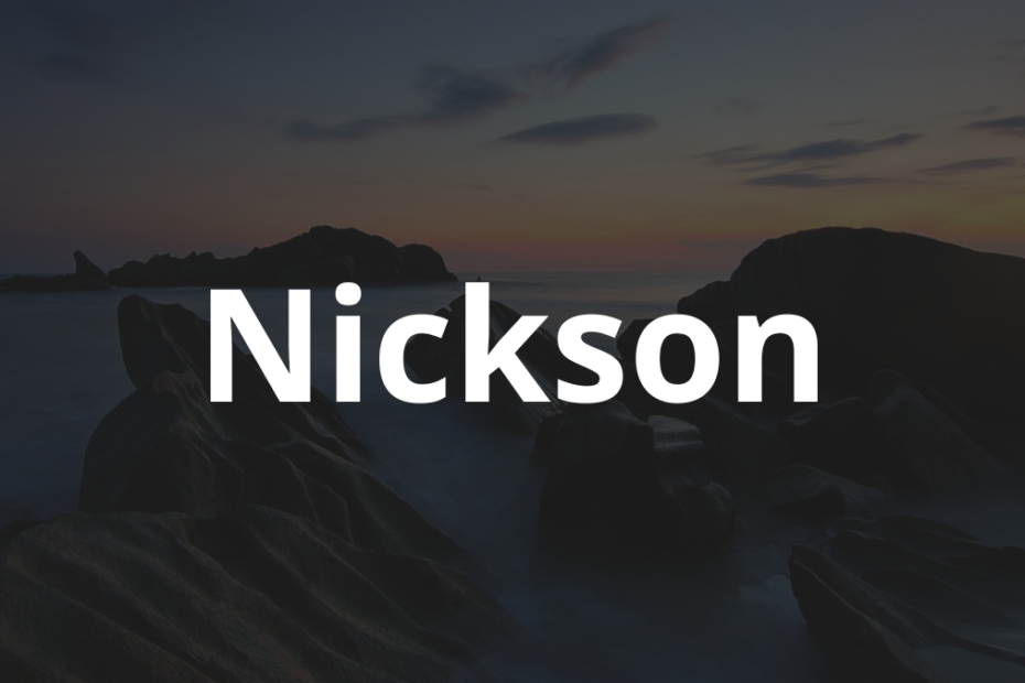 Significado do nome Nickson: História e origem! 9 Significado do nome Nickson