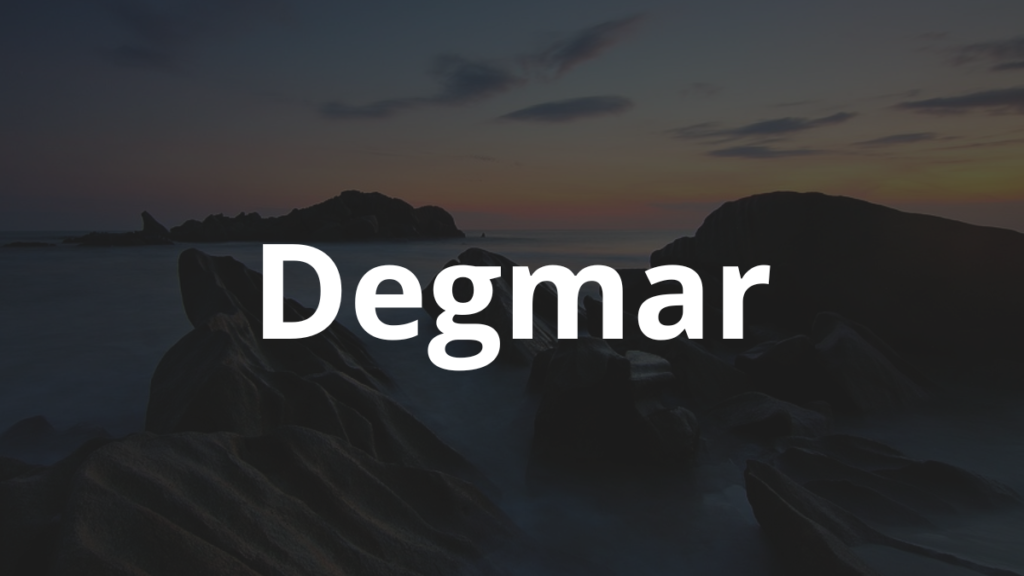 Significado do nome Degmar