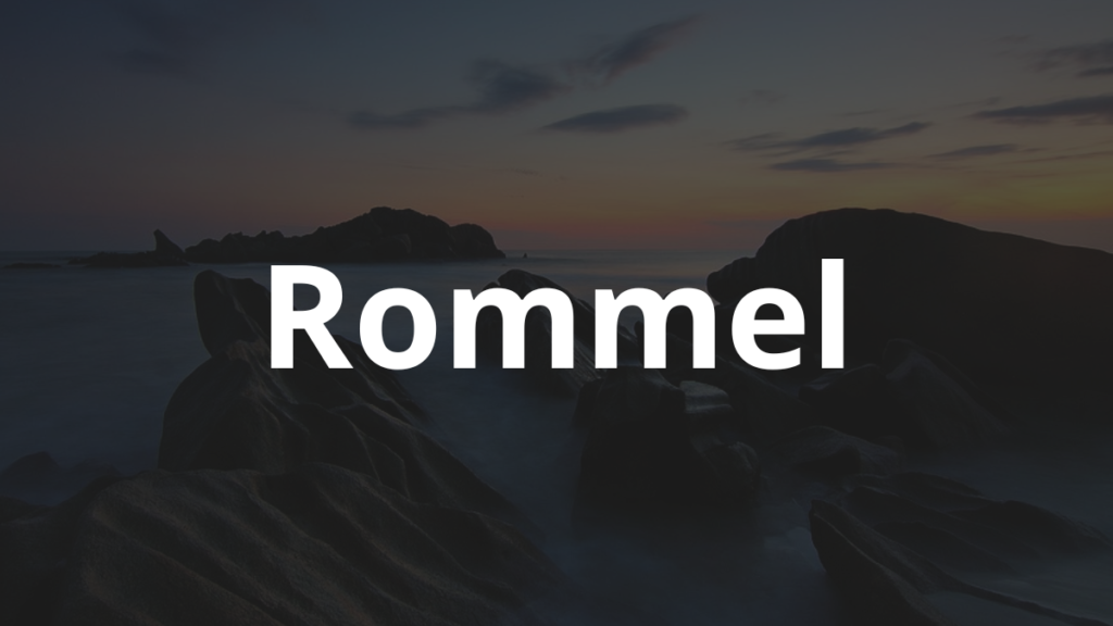 Significado do nome Rommel: História e origem! 1 Significado do nome Rommel