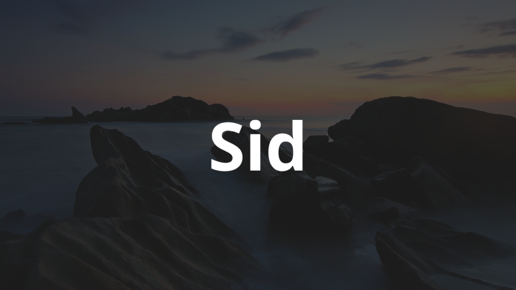 Significado do nome Sid: História e origem! 1 Significado do nome Sid