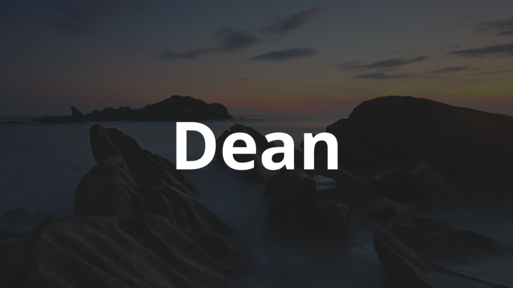 Significado do nome Dean
