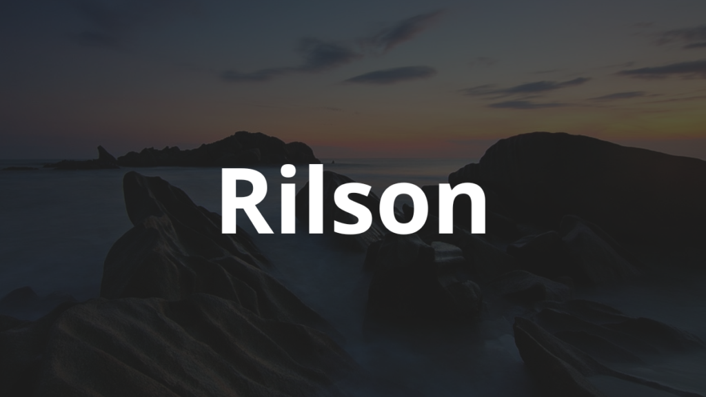 Significado do nome Rilson