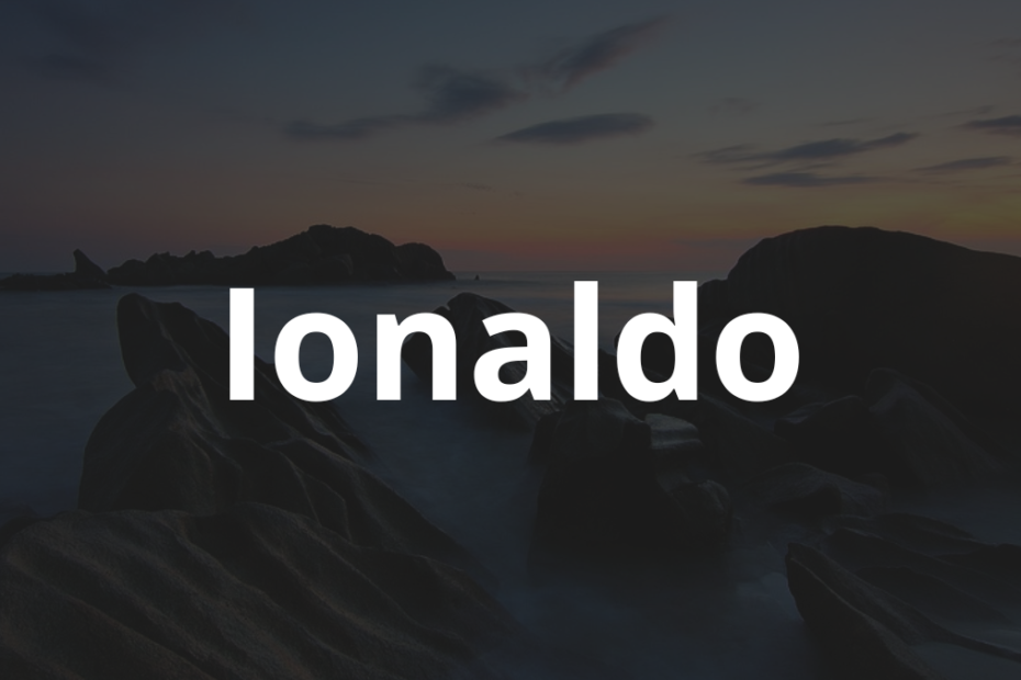 Significado do nome Ionaldo