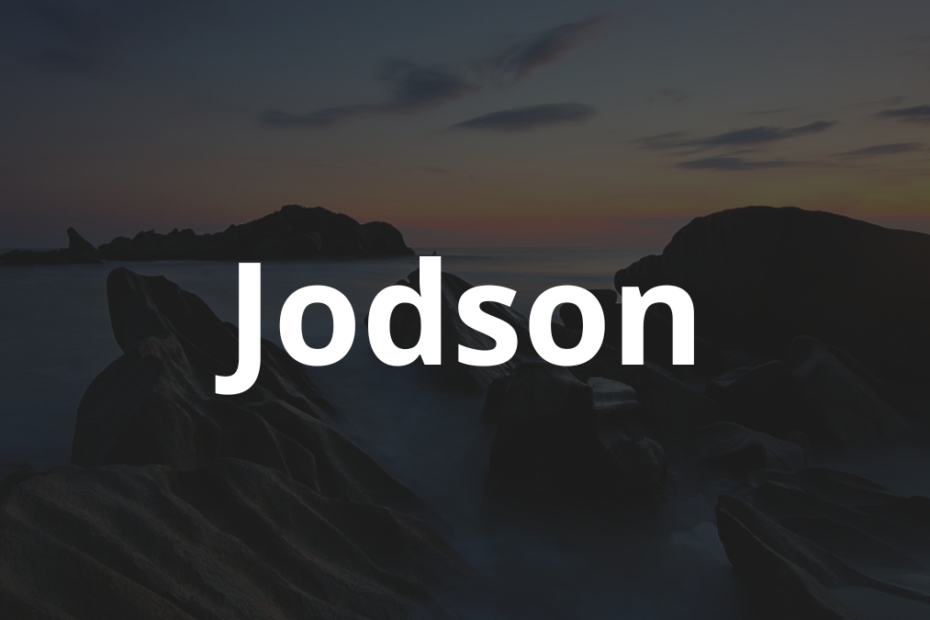 Significado do nome Jodson