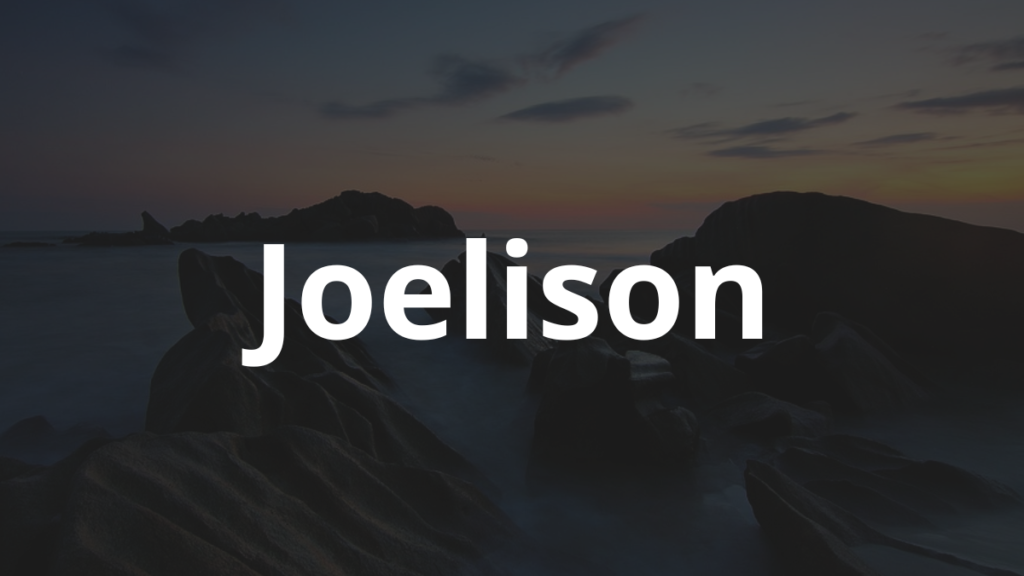 Significado do nome Joelison: História e origem! 1 Significado do nome Joelison