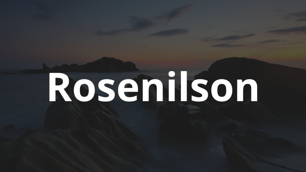 Significado do nome Rosenilson
