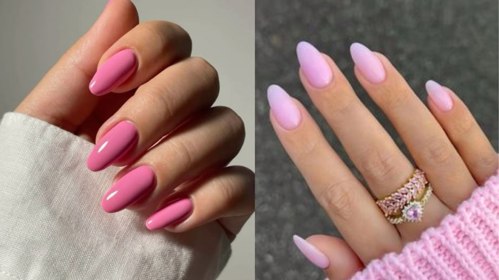 Unhas Claras rosa