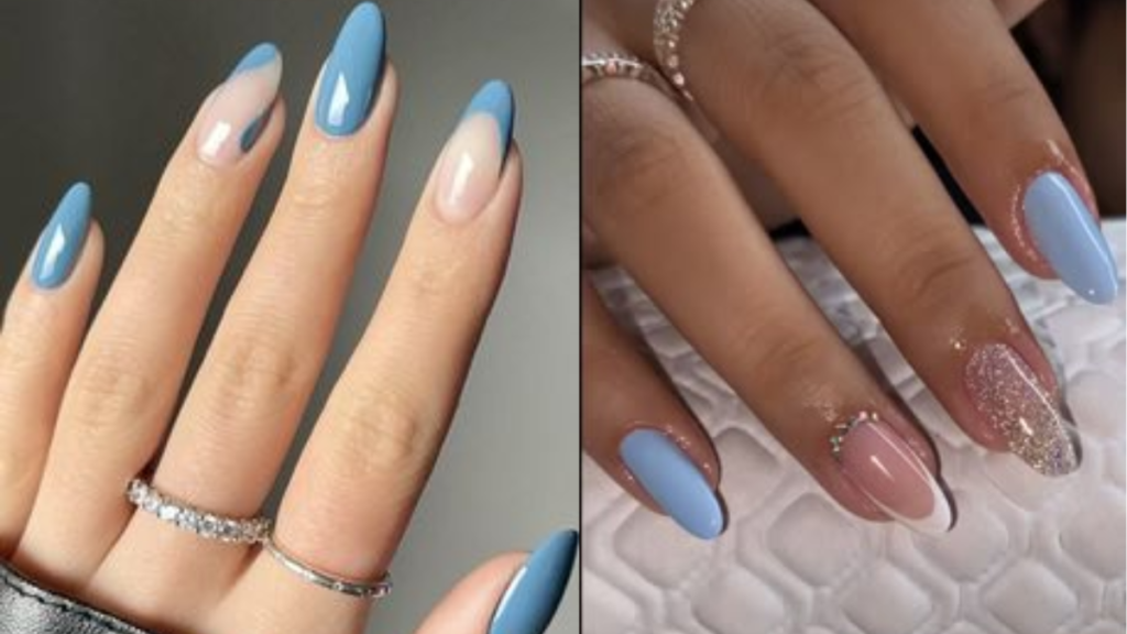 Unhas Claras azuis