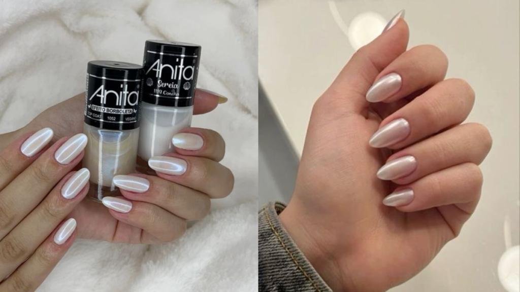 Unhas Claras peroladas