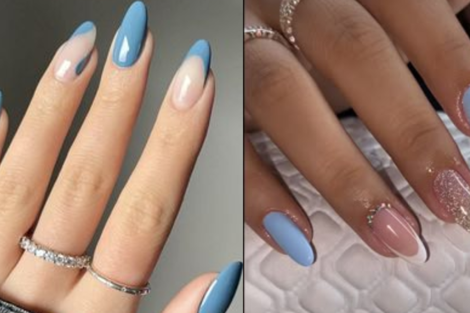 Unhas Claras azuis