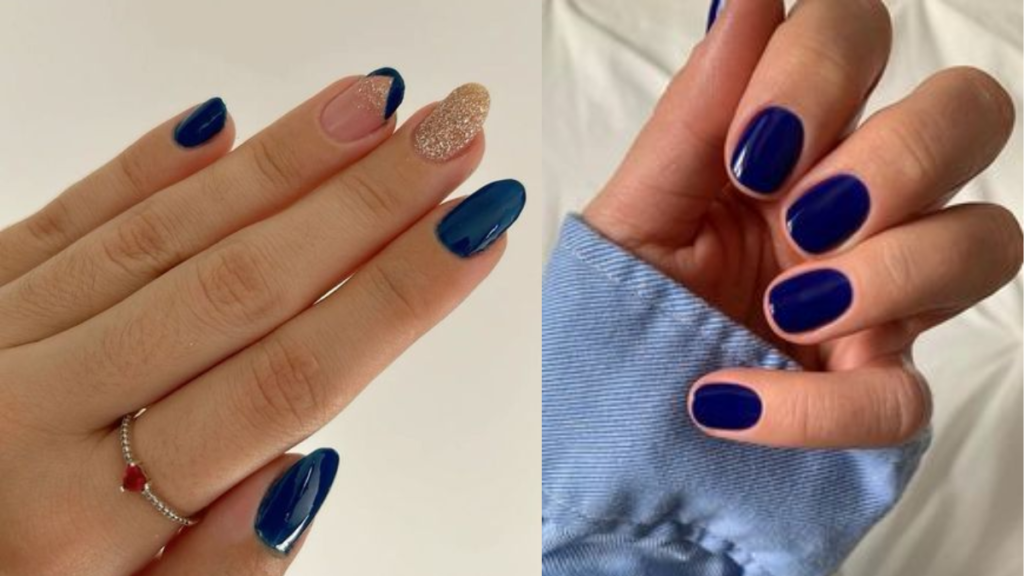 Unhas Curtas: Conheça as melhores ideias e inspirações! 4 Unhas Curtas azuis