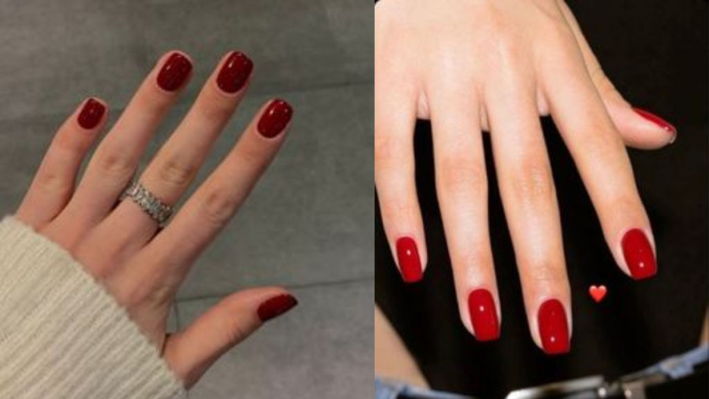 Unhas Curtas: Conheça as melhores ideias e inspirações! 1 Unhas Curtas Vermelhas