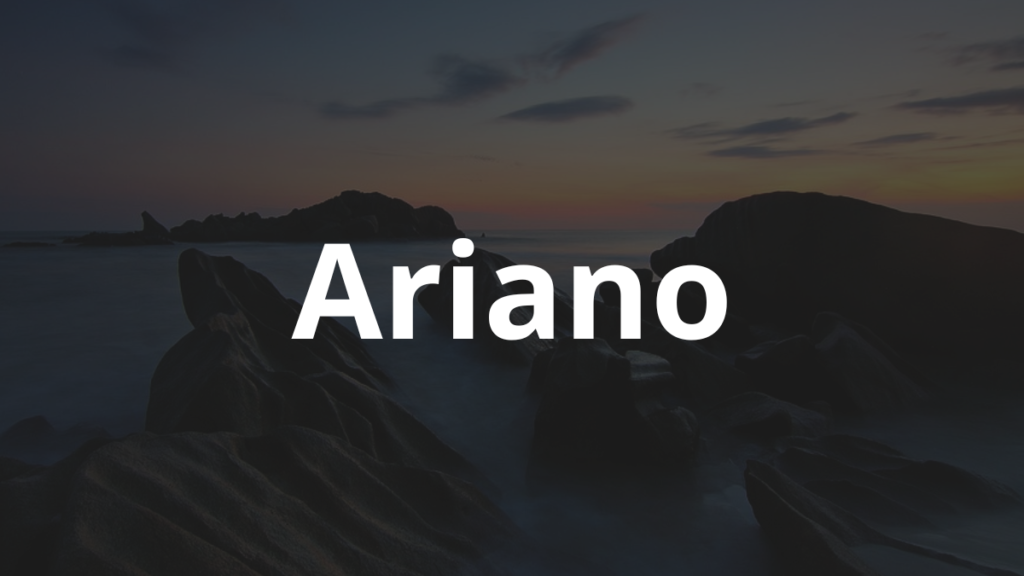 Significado do nome Ariano

