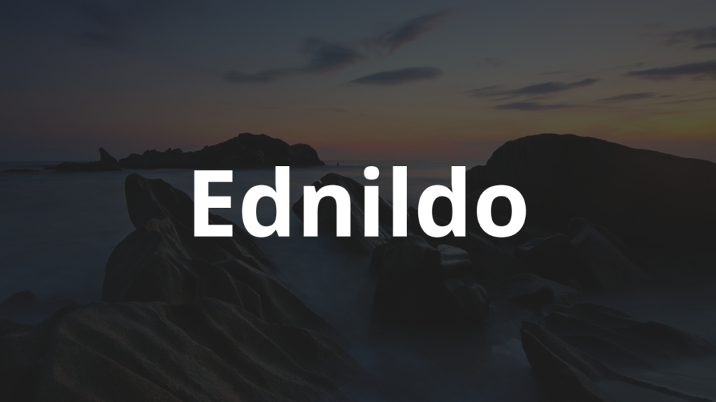 Significado do nome Ednildo: História e origem! 1 Significado do nome Ednildo