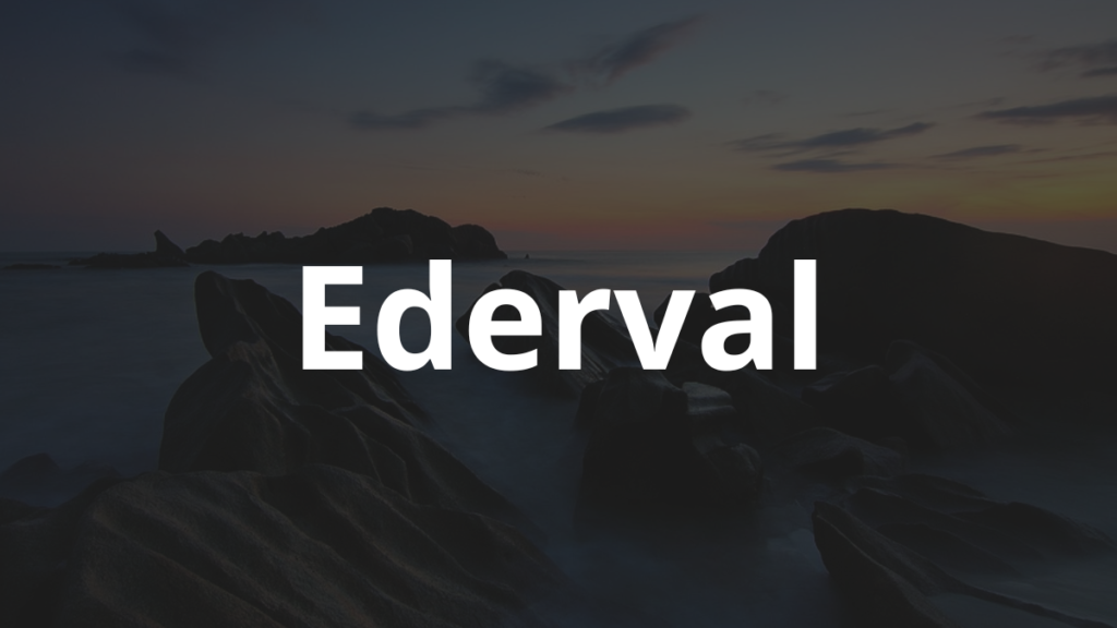 Significado do nome Ederval