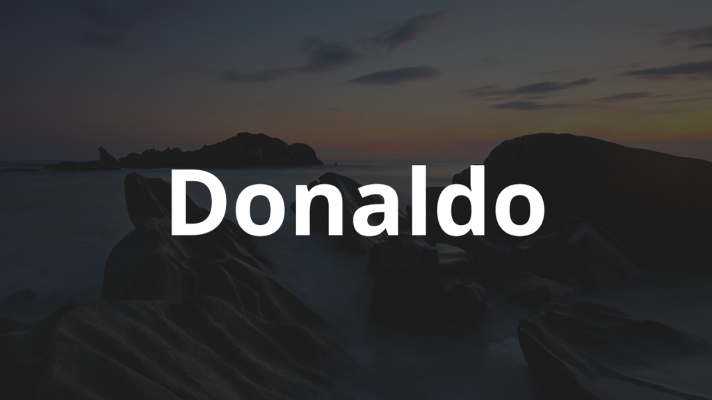 Significado do nome Donaldo