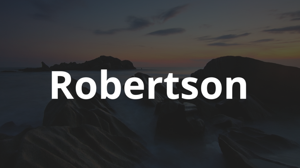 Significado do nome Robertson