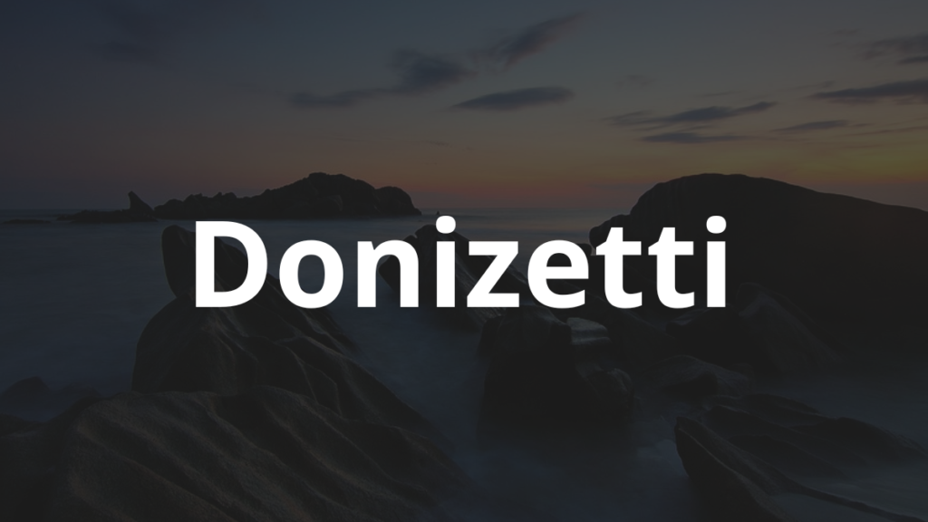 Significado do nome Donizetti