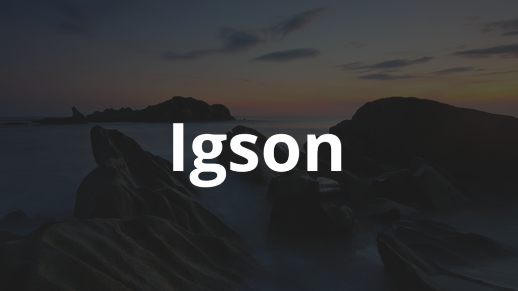 Significado do nome Igson: História e origem! 1 Significado do nome Igson
