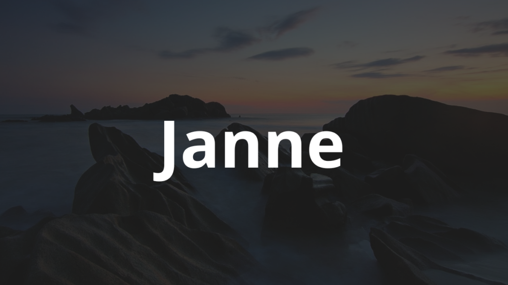 Significado do nome Janne: História e origem! 1 Significado do nome Janne