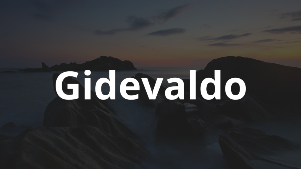 Significado do nome Gidevaldo: História e origem! 1 Significado do nome Gidevaldo