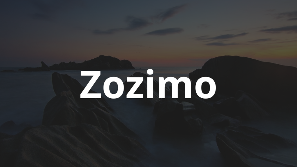 Significado do nome Zozimo